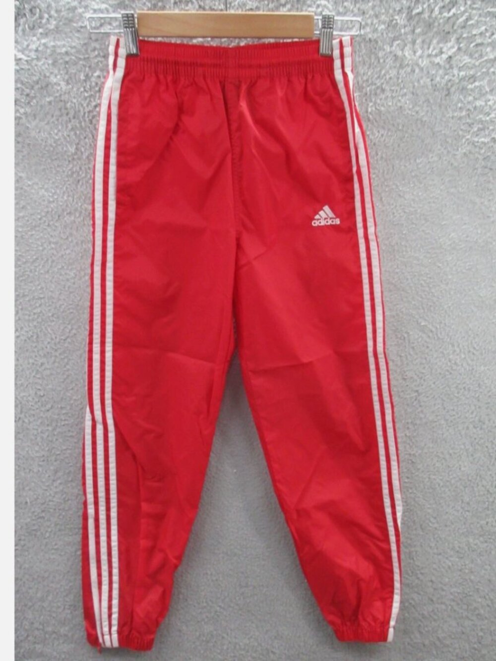 Y2K 90s Rare Adidas Vintage Nylon TEAM Red Lined Track Pants